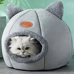 Будиночок лежанка для кота і собаки 36x36x36см, до 6кг / Теплий лежак для кота / Ліжко для кота / Будиночок для кішки
