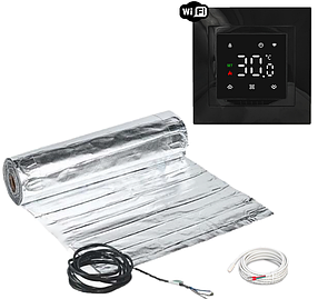 Алюмінієвий мат Mexell (2м2/300Вт) з терморегулятором Ecoset PWT 005 Wi-Fi