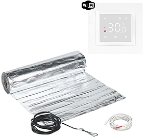 Алюмінієвий мат Mexell (1м2/150Вт) з терморегулятором Ecoset PWT 005 Wi-Fi