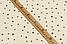 Двошаровий жатий муслін "Коричневі цяточки на ванільному фоні", ширина 135 см, фото 2