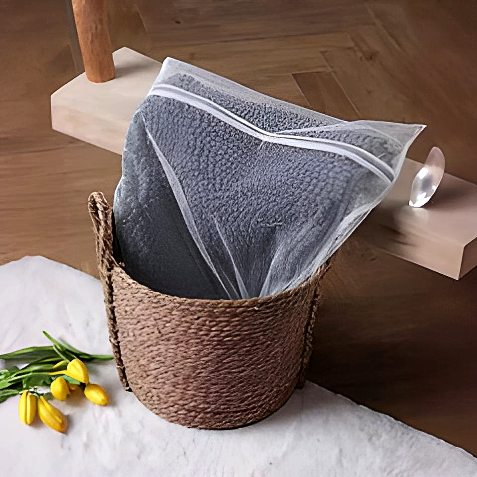 Мішок для прання на блискавці 30х40 см Eco Fabric (5507), трикотажна сітка