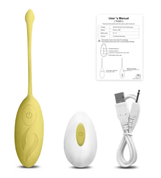 Вібраційне яйце Love Egg Потужний вібратор 12 режимів Стимулятор клітора G-Spot З пультом керування жовте