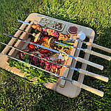 Підставка під шампури з дерев'яними ручками, оригінальний подарунок, фото 2