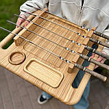 Підставка під шампури з дерев'яними ручками, оригінальний подарунок, фото 5