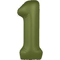 Фольгована цифра Slim Flexmetal Оливка Matte Olive Green 1 40" (100см) в упаковці