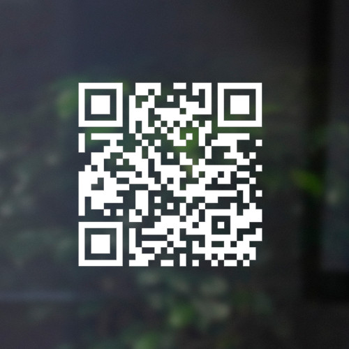 Наклейка на стіну, авто, машину, вітрину "QR-код" без фона