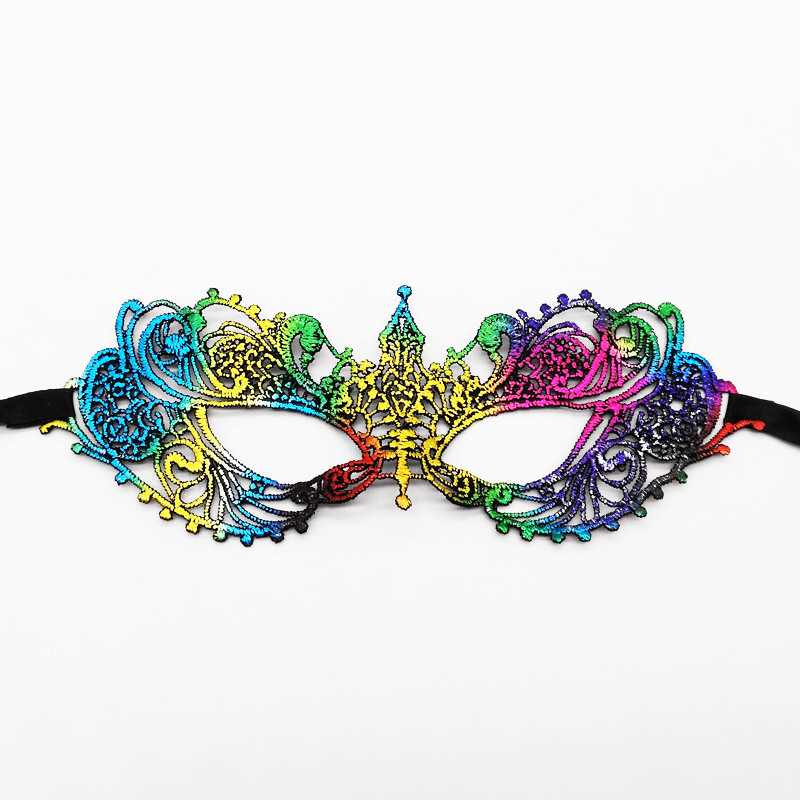 Маска для вечірок на зав`язках one size різнобарвний, фото 1