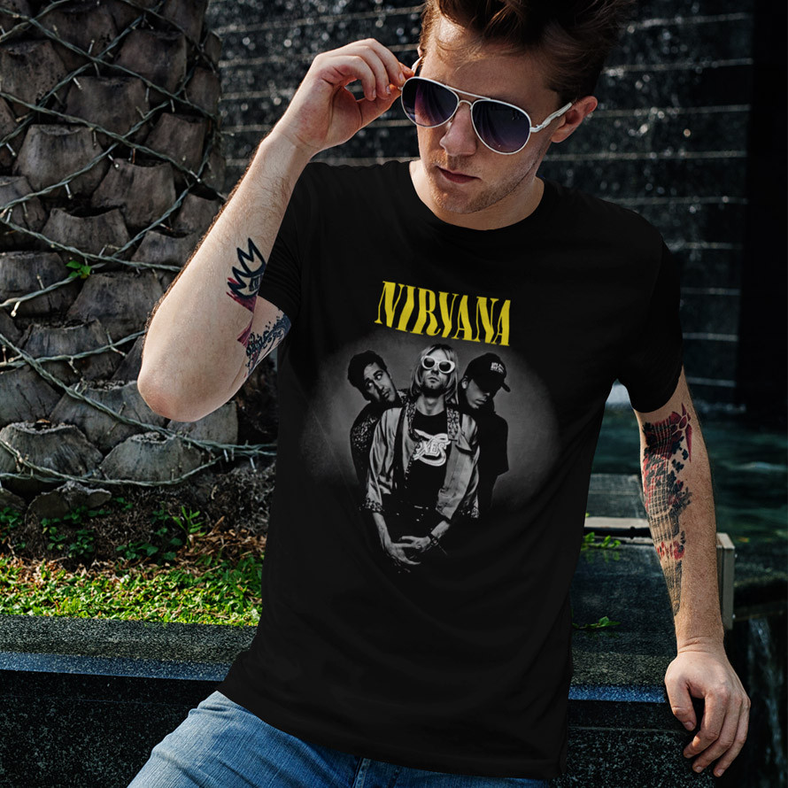 Футболка унісекс Nirvana (Band Poster) XS чорний, фото 1