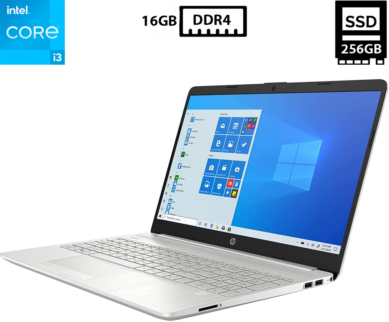 Ноутбук HP Laptop 15-dw3033dx/15.6" IPS 1920x1080/Core i3-1115G4 1.70GHz/16GB DDR4/SSD 256GB M.2/Intel UHD Graphics Камера Б/В