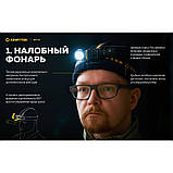 Налобний ліхтар ArmyTek Elf C2 v2 (1023LM, 3200mAh, 4000K Samsung LH351D Warm, USB, IP68, 18650, Магніт, Кліпса), фото 4