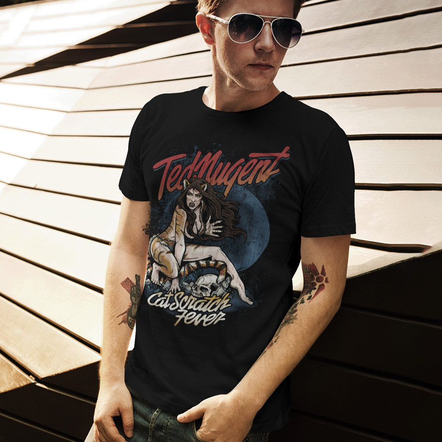 Футболка унісекс Ted Nugent (Cat Scrath Fever) XS чорний, фото 1