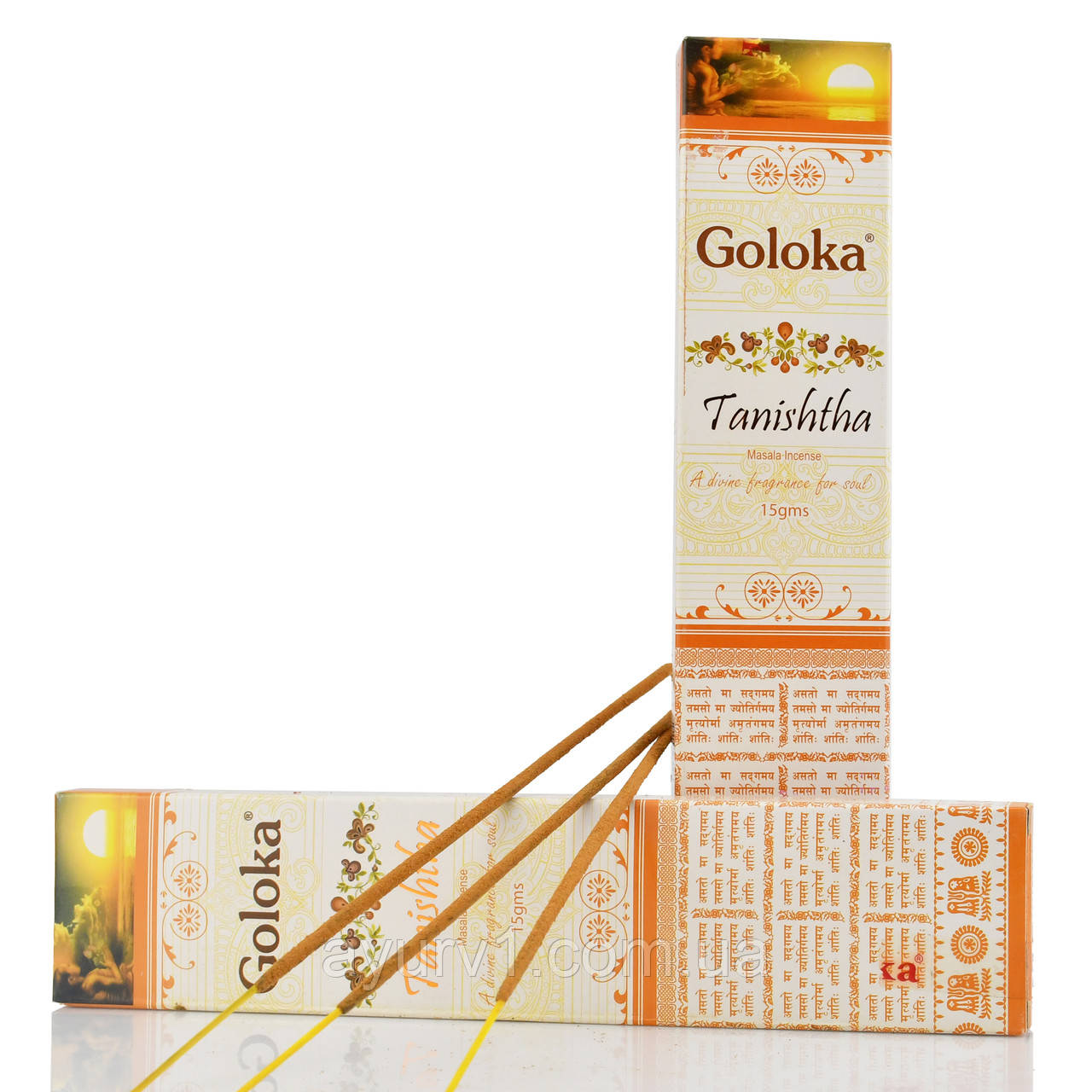 Аромапалиці Пахощі пилцеві Голока Таніштха, Tanishtha Goloka, 15 г