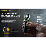 Налобний ліхтар ArmyTek Elf C2 v2 (1023LM, 3200mAh, 4000K Samsung LH351D Warm, USB, IP68, 18650, Магніт, Кліпса), фото 7