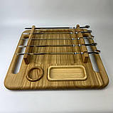 Підставка під шампури з металевими ручками, оригінальний подарунок, фото 5