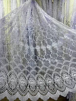 Тюль фатинова корд заввишки 2,8 м. білий холодний, фото 6