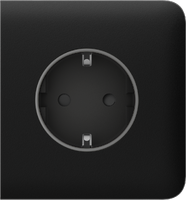 SideCover (basic) [type F] black  Бічна  панель для вбудованої розетки