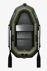 Човен надувний пвх одномісний гребний ΩMega 190LS PS хакі