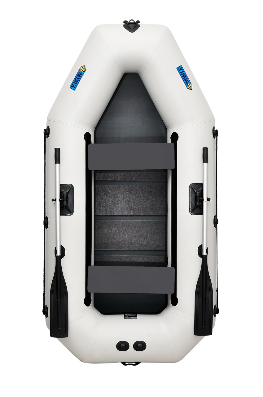 Човен пвх надувний гребний двомісний ΩMega 260LS PS сіра, фото 1