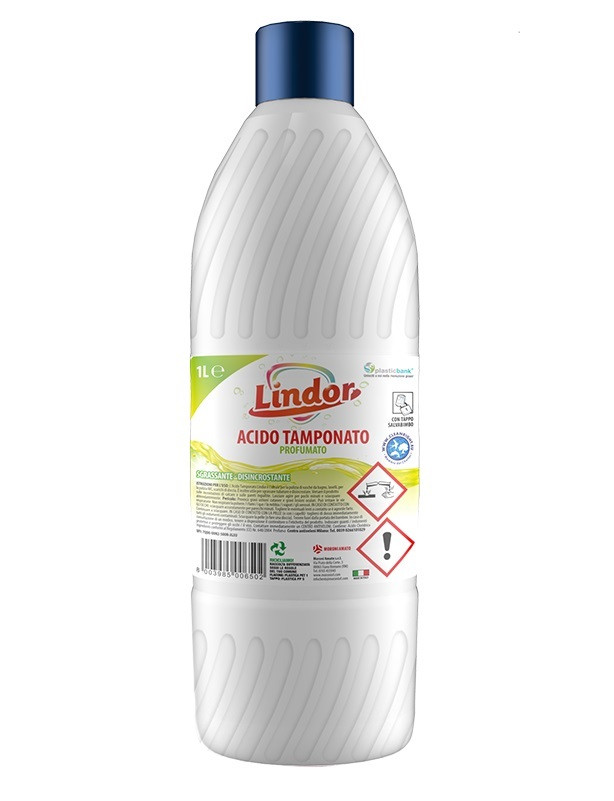 Засіб кислотний Lindor TAMPONATO для видалення накипу для раковин, унітазів, ванн, стоків 1 л, фото 1