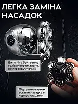 Акумуляторна електробритва для чоловіків із плавальними головками Men`s Shaver RQ8870, фото 4