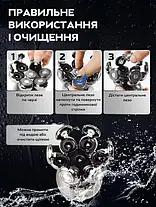 Акумуляторна електробритва для чоловіків із плавальними головками Men`s Shaver RQ8870, фото 6