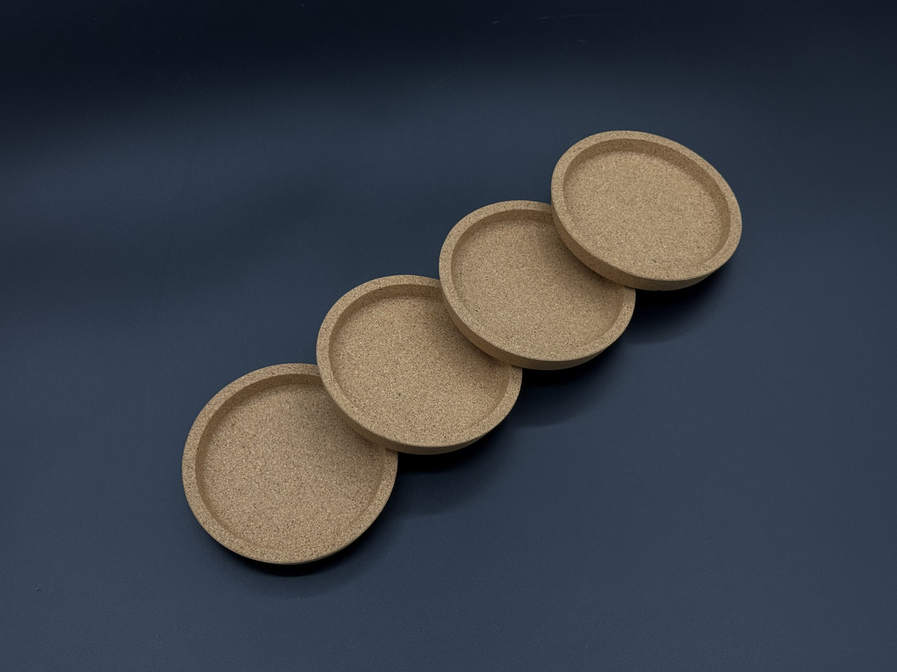 Набір пробкових підставок під гаряче 10см Набір 4шт, фото 1