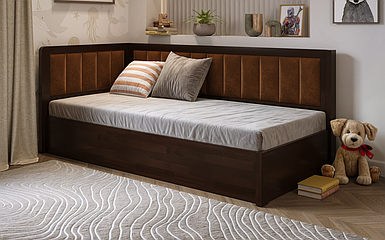 Кутове ліжко Немо Люкс М-2 мілана з механізмом м'які спинки TM ArborDrev