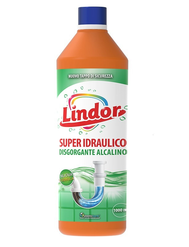Лужний супергідравлічний засіб Lindor DISGORGANTE для очищення каналізації 1 л, фото 1