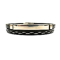 Браслет чоловічий Stainless Steel, шкіряний (330203)