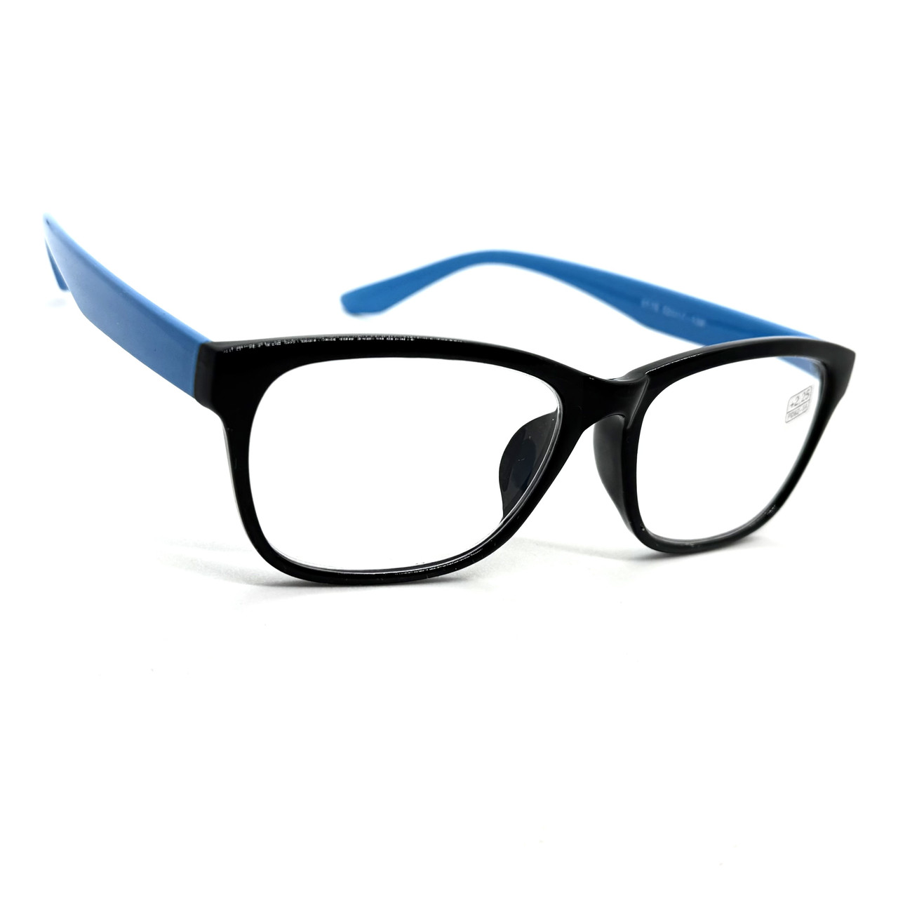 Пластикові окуляри 6176 чорно-блакитні