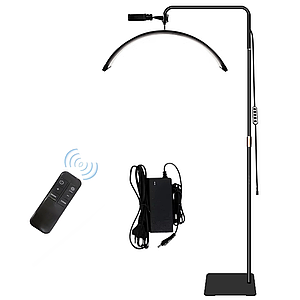 Підлогова LED-лампа MOON Gold-36 з пультом і тримачем, ЧОРНА для манікюру, вій, перманента