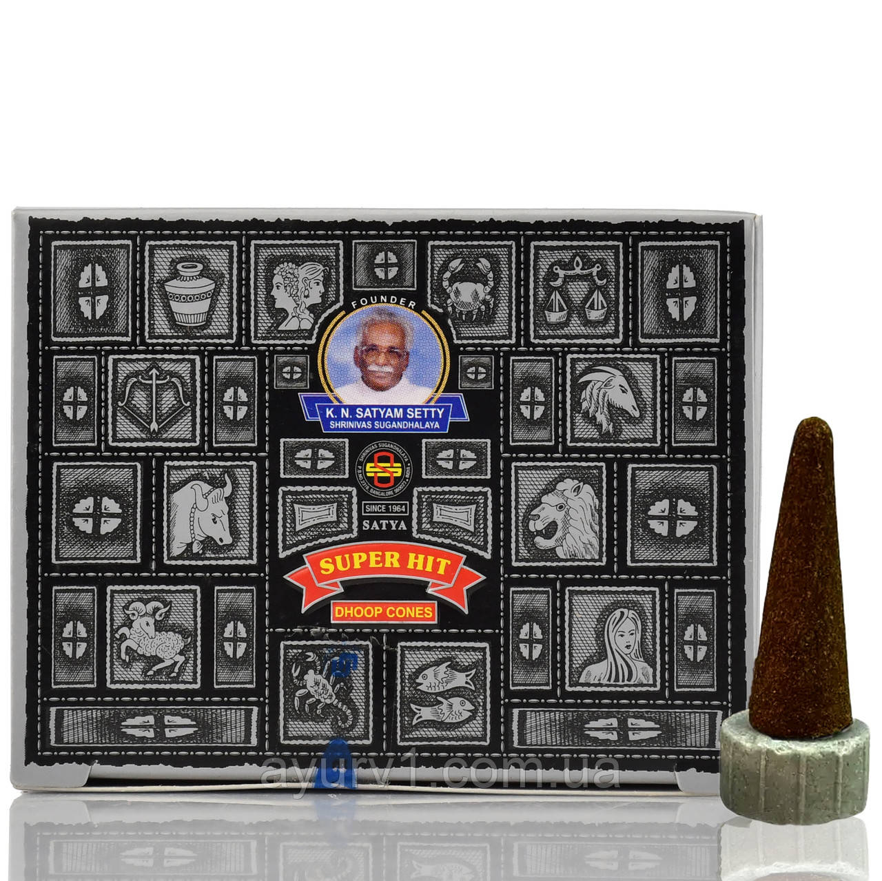 Конусы Благовония, Супер хит Shrinivas Sugandhalaya LLP. 12шт в упаковке