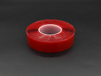 Скотч двосторонній 20мм 0,8мм прозорий 5 метрів.