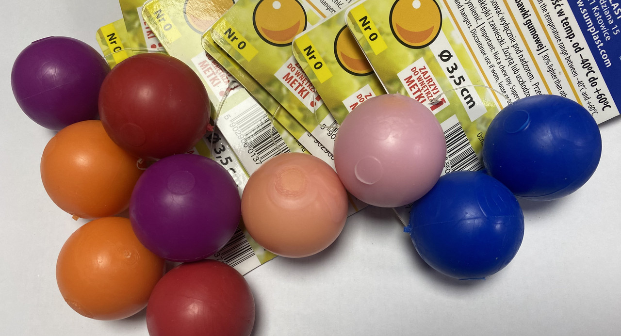 М'яч гума 3,5 см з запахом ванілі іграшка для собак та котів SumPlast, фото 1