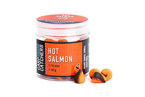 Вафтерc Carp Catchers Fluo Snail Shell Wafters HOT SALMON 15*12 мм 45 г