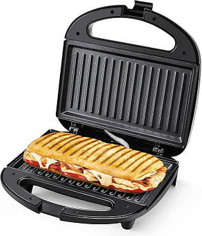 Сендвічниця Tiastar Panini Press, зі світловими індикаторами, пластани з антипригарним покриттям, 750 Вт, фото 1