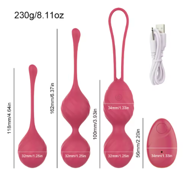 Вібраційне яйце + набір вагінальних кульок Кегеля Kaifutong Тренажер для м’язів тазового дна