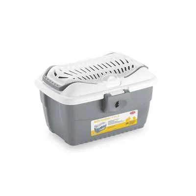 Переноска Stefanplast (Стефанпласт) Mini Gulliver для тварин вагою до 2.5 кг 40х30х24 см біло-сірий