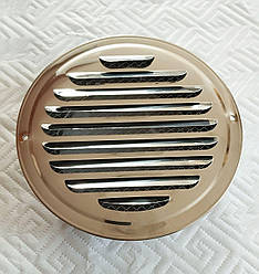 D150 решітка вентиляційна зовнішня дзеркальна н/ж 201, фото 2