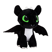М'яка іграшка Дракончик Беззубик Нічна фурія Night Fury Чорний (31 см)