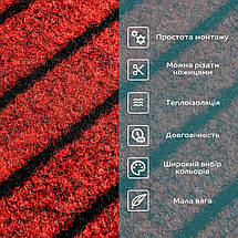 Самоклеюча плитка під ковролін бургунді 600*600*4,5MM (D) SW-00002487, фото 4