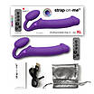 Безремневой страпон з вібрацією Strap-On-Me Vibrating Violet XL, діаметр 4,5 см, пульт ДУ, регулюємо, фото 6