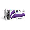 Безремневой страпон з вібрацією Strap-On-Me Vibrating Violet XL, діаметр 4,5 см, пульт ДУ, регулюємо, фото 7