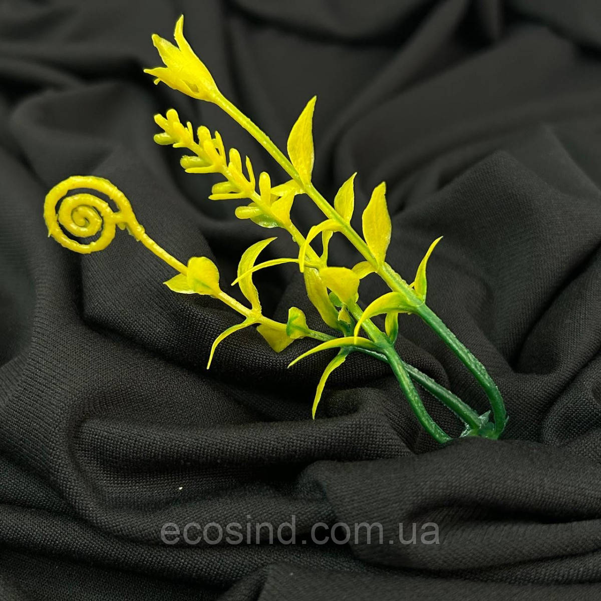 Добавка потрійна пластикова «Спіраль», зелена з жовтим, 11 см, фото 1