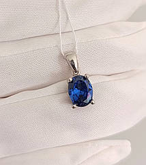 Срібна підвіска з танзанітом П1004-тз