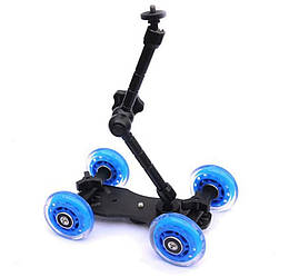 Глайдтрек слайдер Primo Dolly мінівізок для фільмування з шарнірним кронштейном Magic Arm 28 см