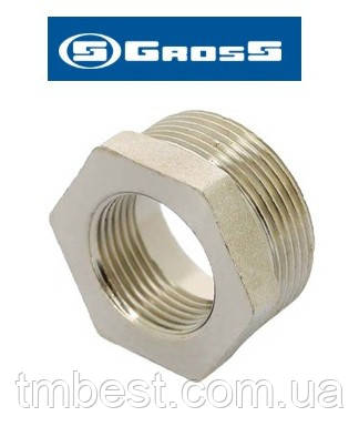 Футорка 3/4"З х 1/2"В нікельована Gross SF