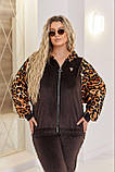 Костюм велюровий з леопардовим принтом у кольорах 8593, фото 6
