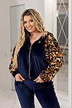 Костюм велюровий з леопардовим принтом у кольорах 8593, фото 7