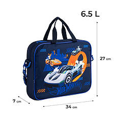 Шкільна текстильна сумка Kite HW25-589 Hot Wheels, фото 3